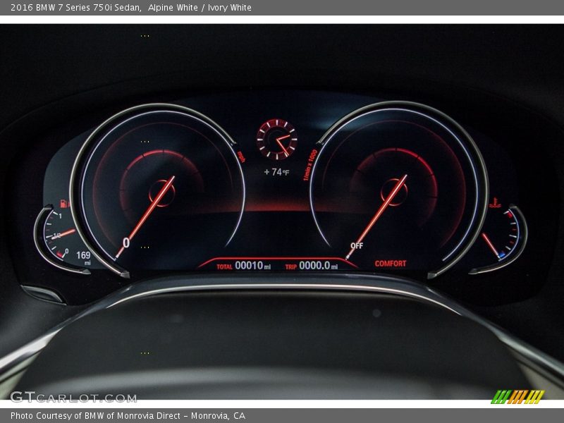 2016 7 Series 750i Sedan 750i Sedan Gauges