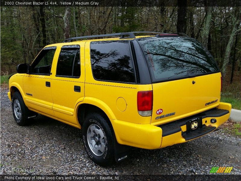 Yellow / Medium Gray 2003 Chevrolet Blazer LS 4x4