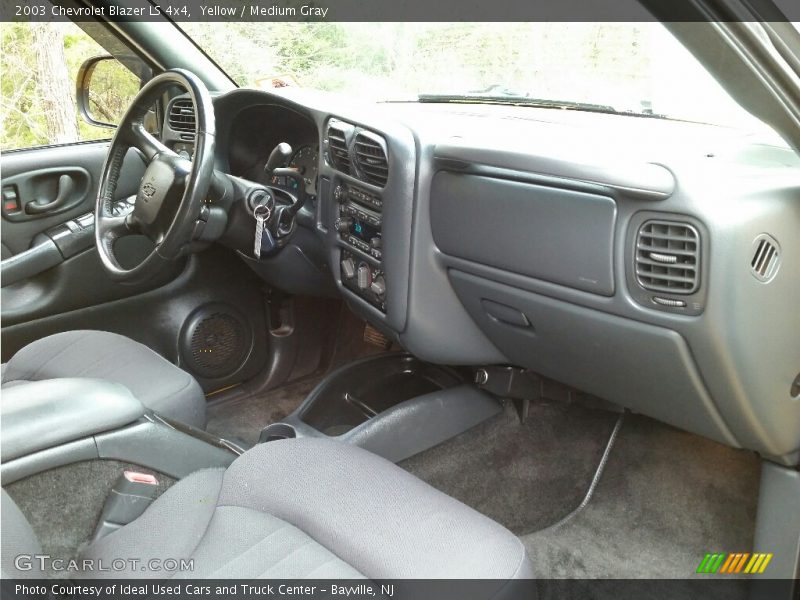 Yellow / Medium Gray 2003 Chevrolet Blazer LS 4x4