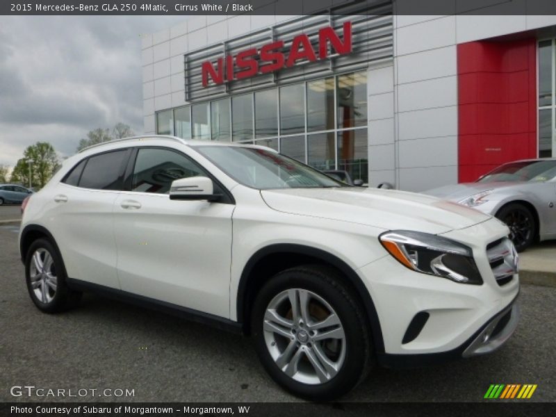 Cirrus White / Black 2015 Mercedes-Benz GLA 250 4Matic