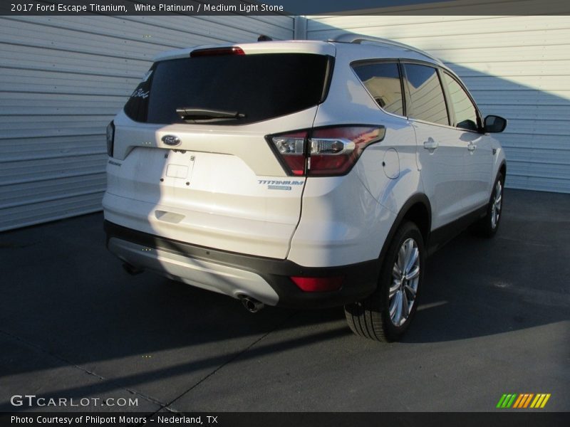 White Platinum / Medium Light Stone 2017 Ford Escape Titanium