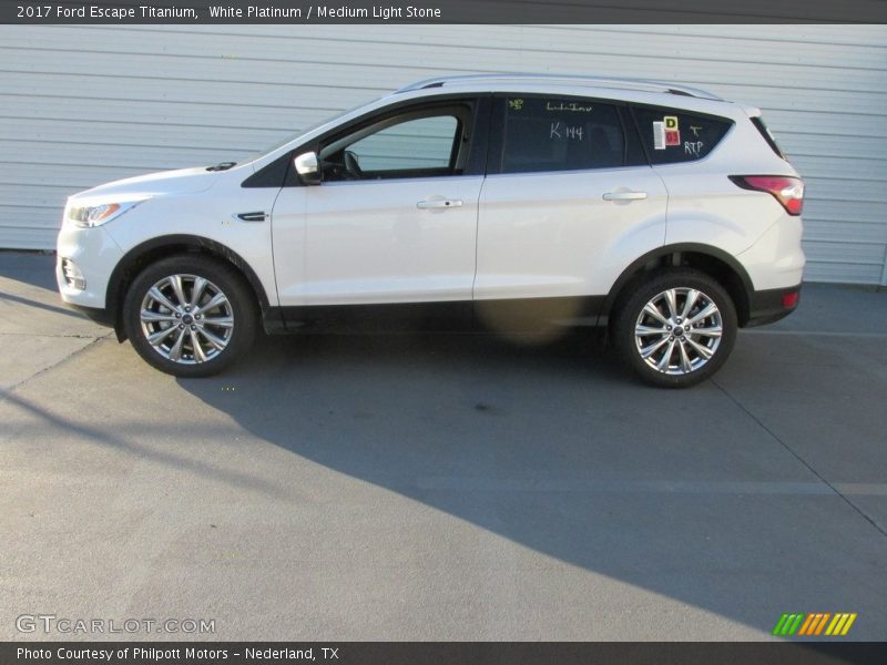 White Platinum / Medium Light Stone 2017 Ford Escape Titanium