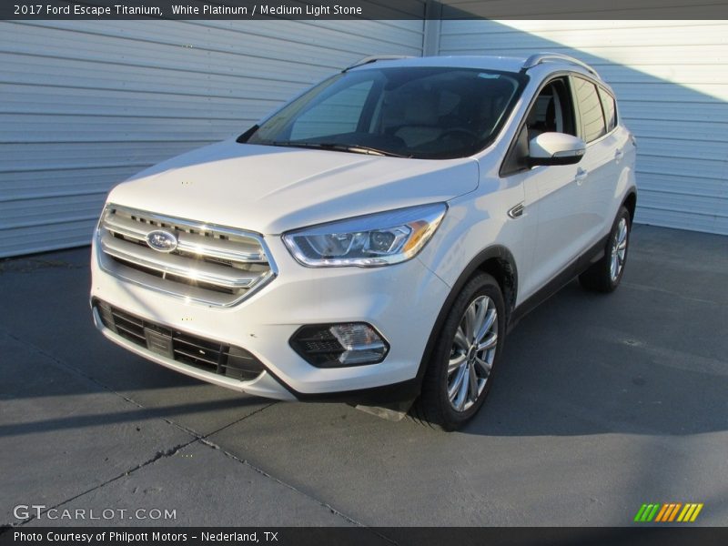 White Platinum / Medium Light Stone 2017 Ford Escape Titanium