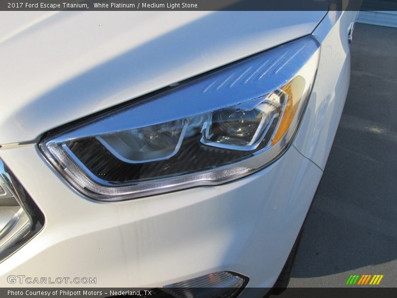 White Platinum / Medium Light Stone 2017 Ford Escape Titanium