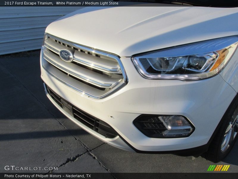 White Platinum / Medium Light Stone 2017 Ford Escape Titanium