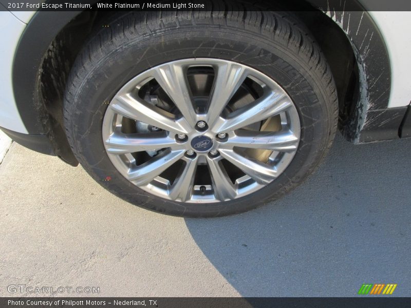 White Platinum / Medium Light Stone 2017 Ford Escape Titanium