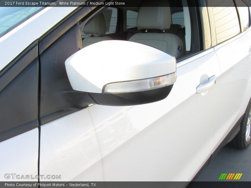 White Platinum / Medium Light Stone 2017 Ford Escape Titanium