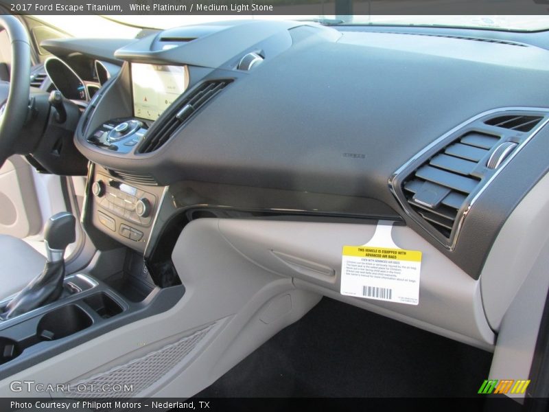 White Platinum / Medium Light Stone 2017 Ford Escape Titanium