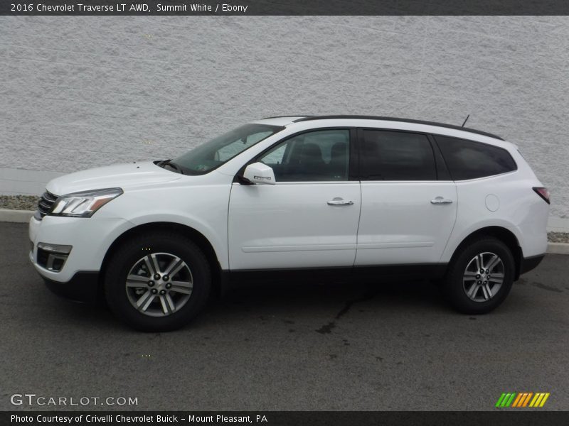 Summit White / Ebony 2016 Chevrolet Traverse LT AWD