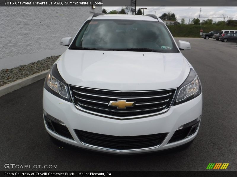 Summit White / Ebony 2016 Chevrolet Traverse LT AWD