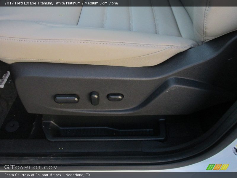 White Platinum / Medium Light Stone 2017 Ford Escape Titanium
