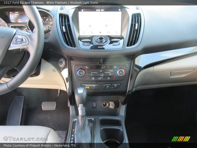 White Platinum / Medium Light Stone 2017 Ford Escape Titanium