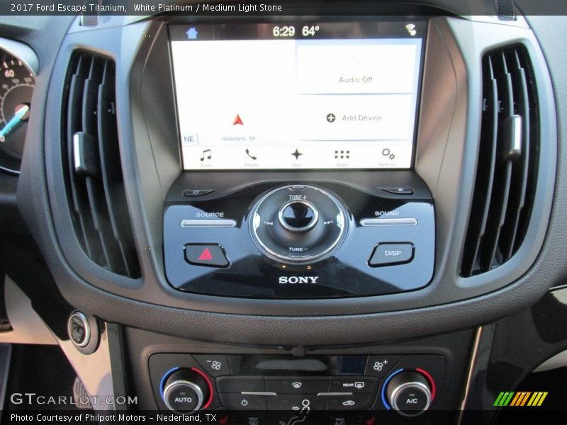 Controls of 2017 Escape Titanium