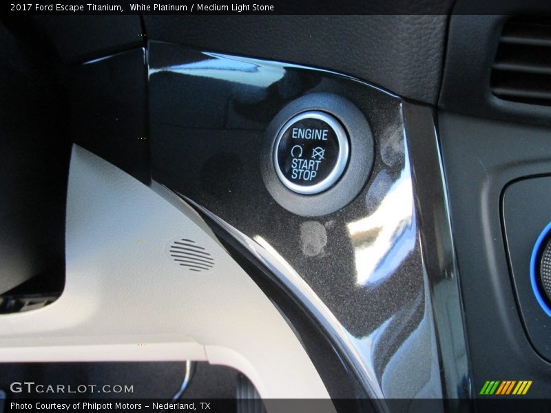 White Platinum / Medium Light Stone 2017 Ford Escape Titanium