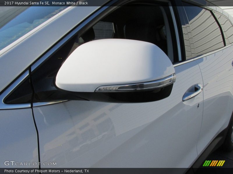 Monaco White / Black 2017 Hyundai Santa Fe SE