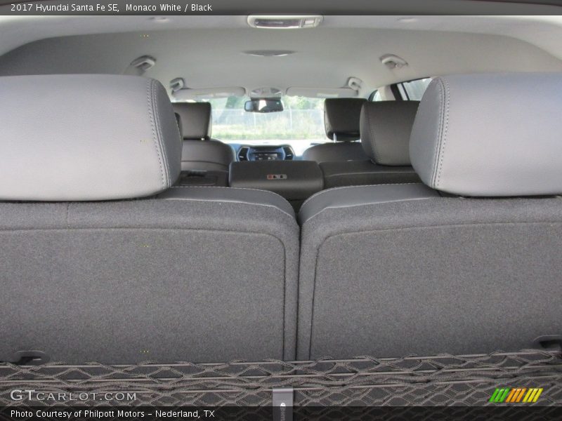 Monaco White / Black 2017 Hyundai Santa Fe SE