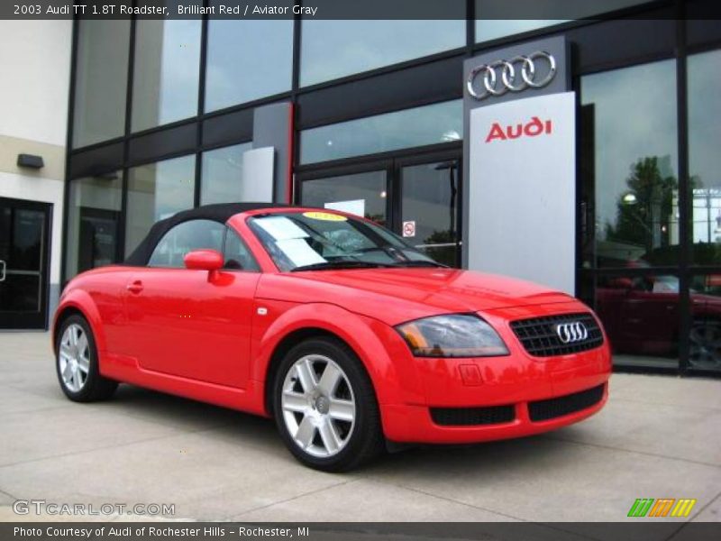 Brilliant Red / Aviator Gray 2003 Audi TT 1.8T Roadster