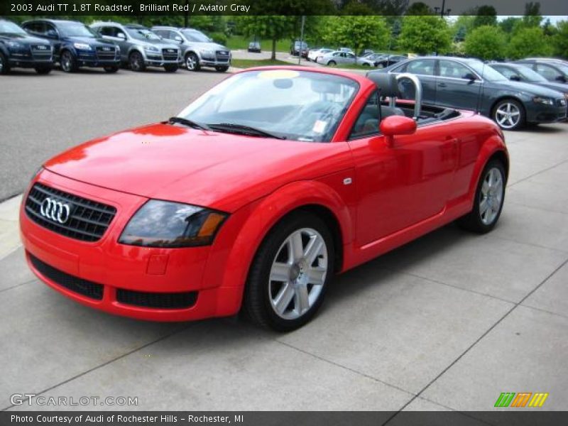 Brilliant Red / Aviator Gray 2003 Audi TT 1.8T Roadster
