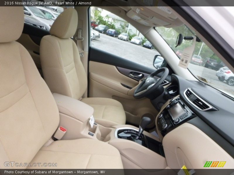 Pearl White / Almond 2016 Nissan Rogue SV AWD