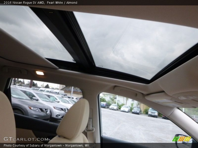 Pearl White / Almond 2016 Nissan Rogue SV AWD