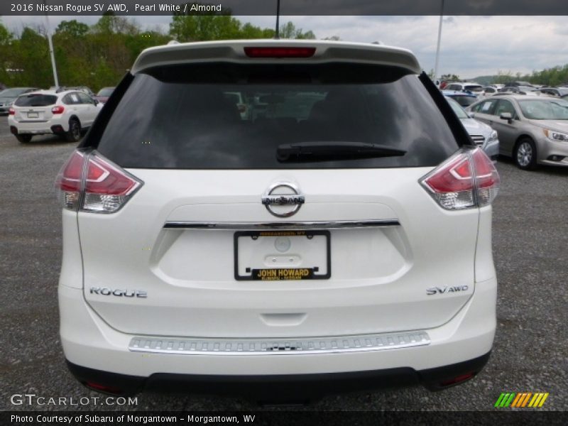 Pearl White / Almond 2016 Nissan Rogue SV AWD