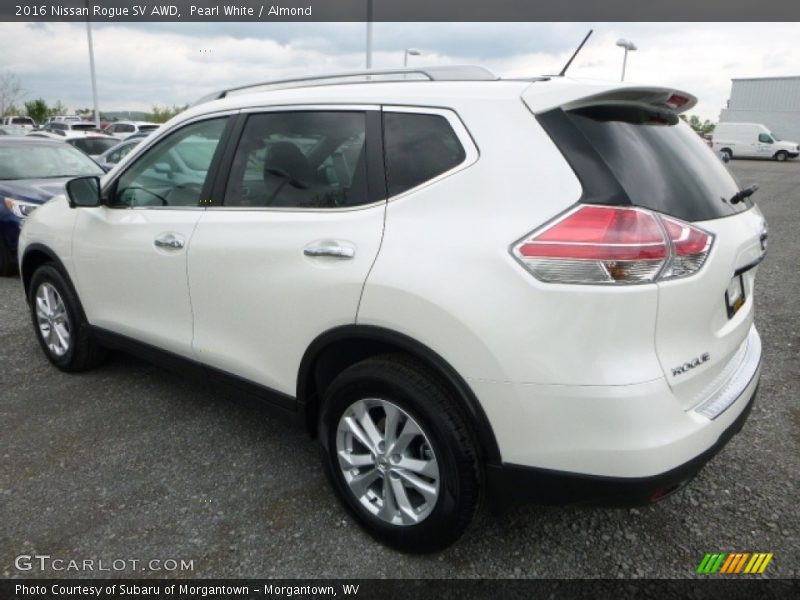 Pearl White / Almond 2016 Nissan Rogue SV AWD