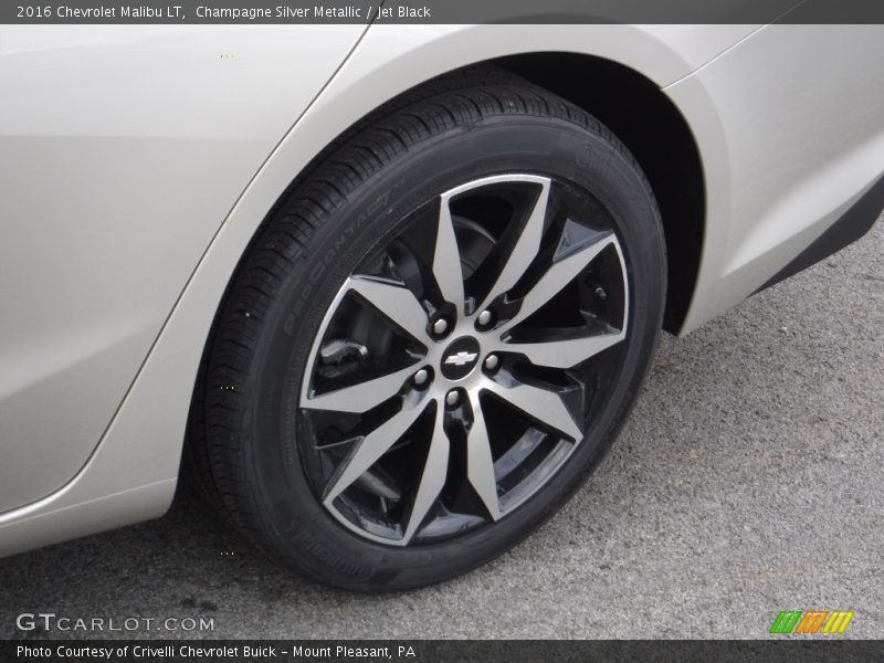 Champagne Silver Metallic / Jet Black 2016 Chevrolet Malibu LT