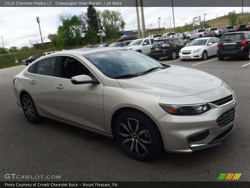 Champagne Silver Metallic / Jet Black 2016 Chevrolet Malibu LT