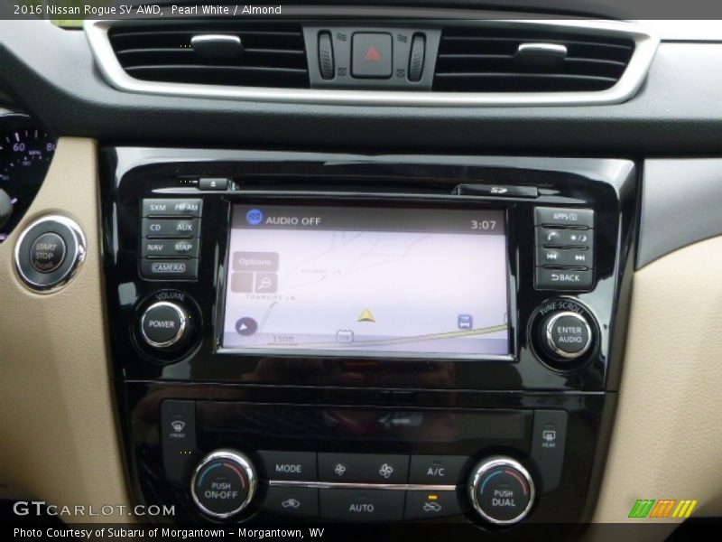 Pearl White / Almond 2016 Nissan Rogue SV AWD