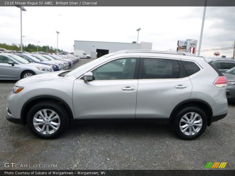 Brilliant Silver / Charcoal 2016 Nissan Rogue SV AWD