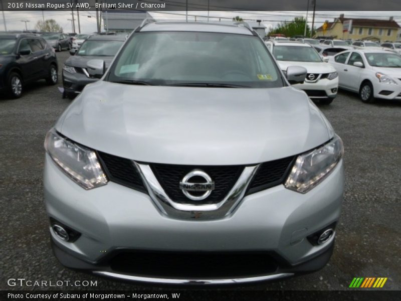 Brilliant Silver / Charcoal 2016 Nissan Rogue SV AWD