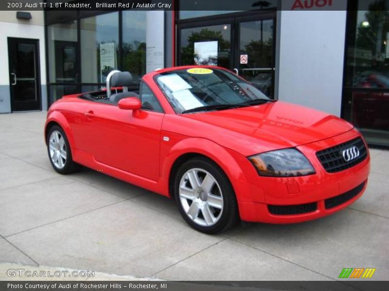 Brilliant Red / Aviator Gray 2003 Audi TT 1.8T Roadster