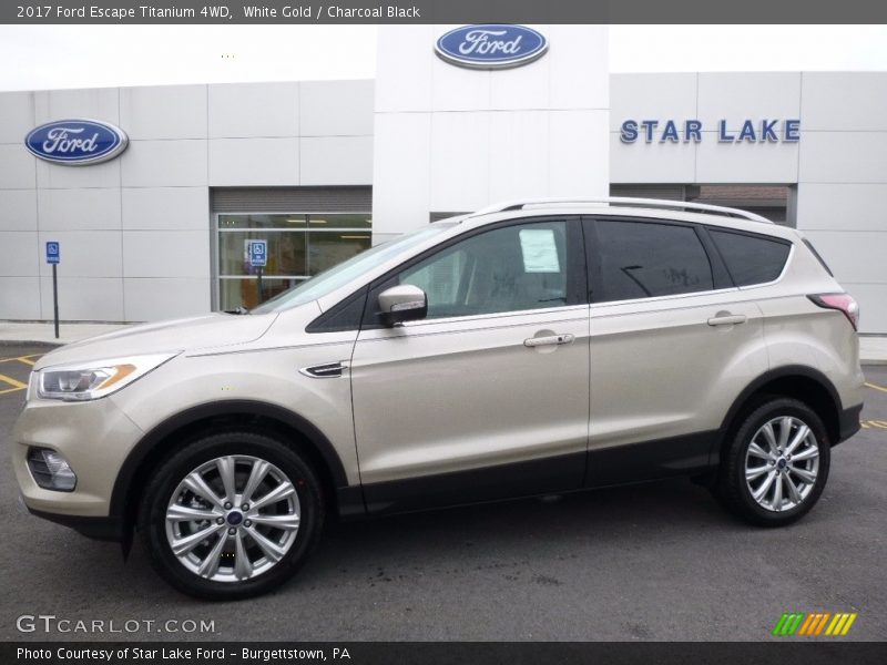 White Gold / Charcoal Black 2017 Ford Escape Titanium 4WD