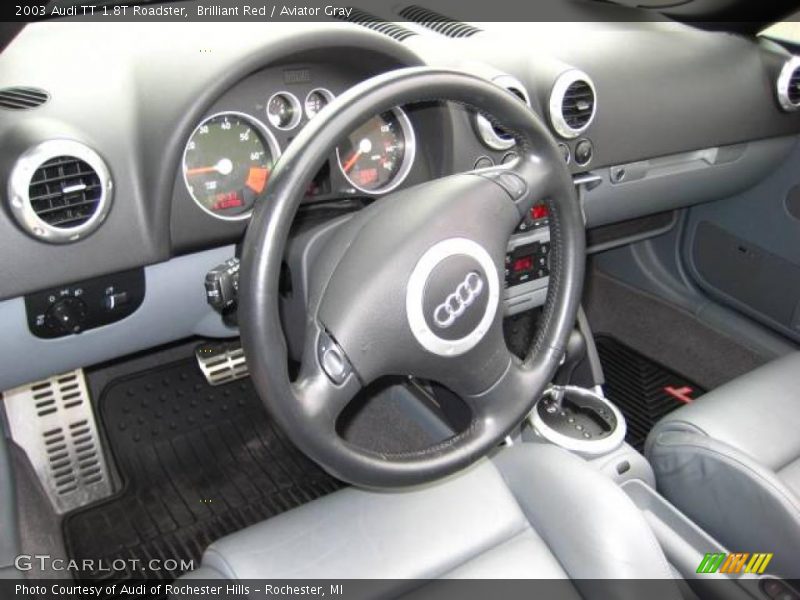 Brilliant Red / Aviator Gray 2003 Audi TT 1.8T Roadster