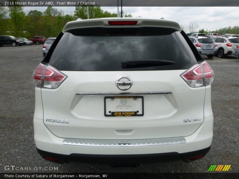 Pearl White / Charcoal 2016 Nissan Rogue SV AWD