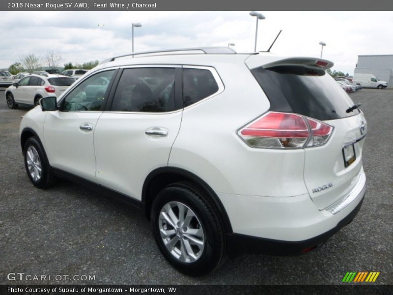 Pearl White / Charcoal 2016 Nissan Rogue SV AWD