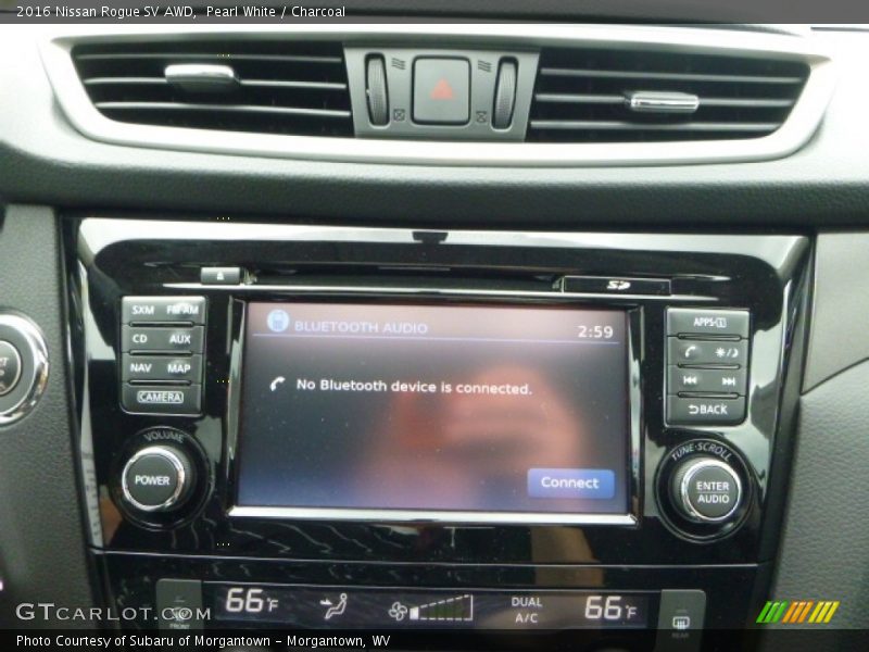 Pearl White / Charcoal 2016 Nissan Rogue SV AWD