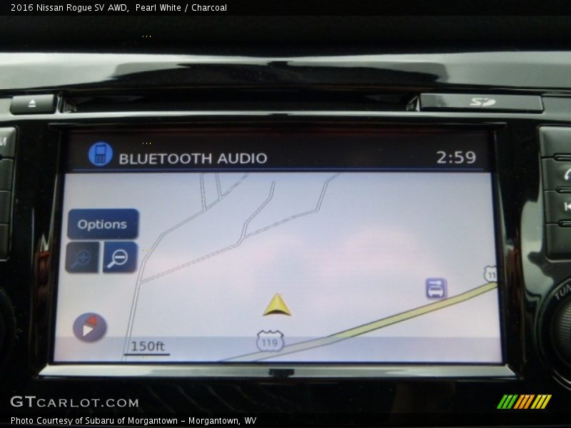 Pearl White / Charcoal 2016 Nissan Rogue SV AWD