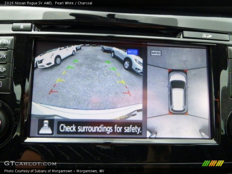 Pearl White / Charcoal 2016 Nissan Rogue SV AWD