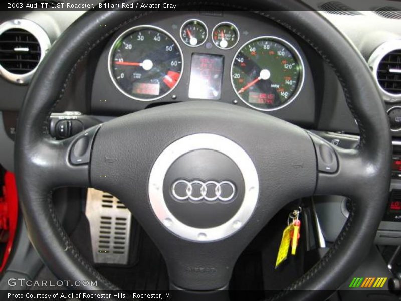 Brilliant Red / Aviator Gray 2003 Audi TT 1.8T Roadster