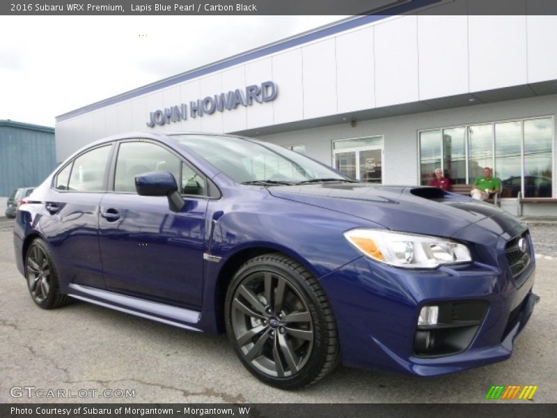 Lapis Blue Pearl / Carbon Black 2016 Subaru WRX Premium