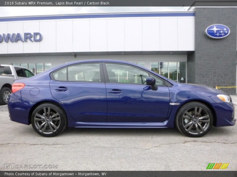 Lapis Blue Pearl / Carbon Black 2016 Subaru WRX Premium