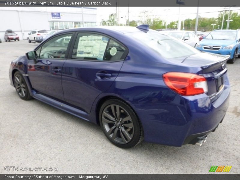 Lapis Blue Pearl / Carbon Black 2016 Subaru WRX Premium