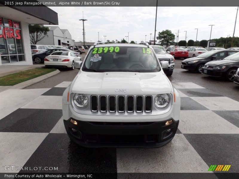 Alpine White / Bark Brown/Ski Gray 2015 Jeep Renegade Limited