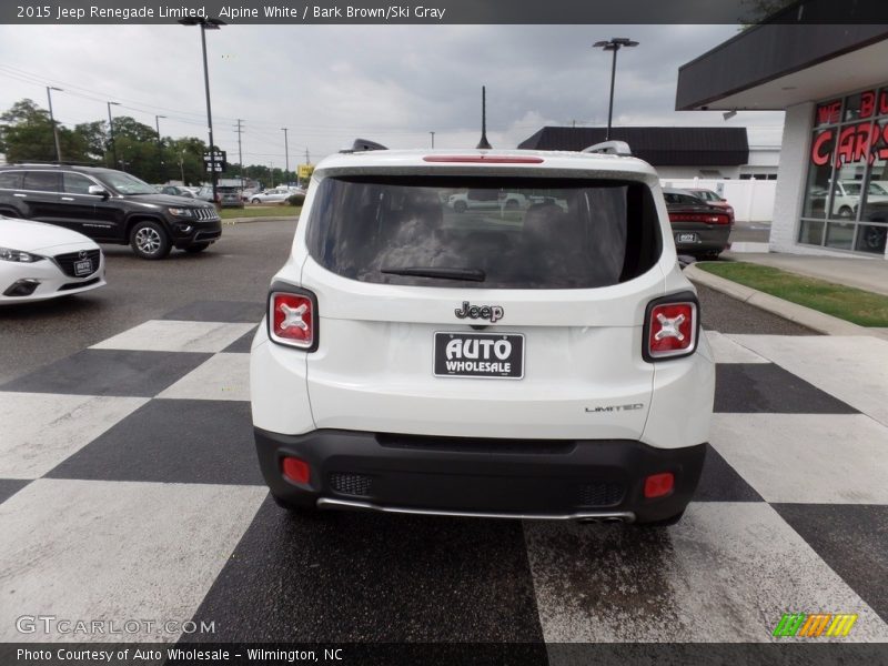 Alpine White / Bark Brown/Ski Gray 2015 Jeep Renegade Limited