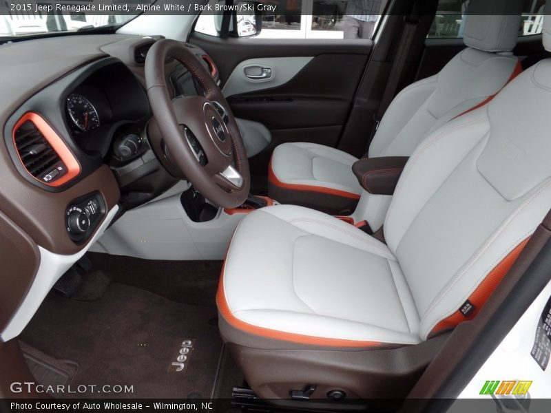 Alpine White / Bark Brown/Ski Gray 2015 Jeep Renegade Limited