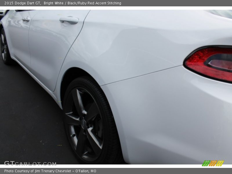 Bright White / Black/Ruby Red Accent Stitching 2015 Dodge Dart GT