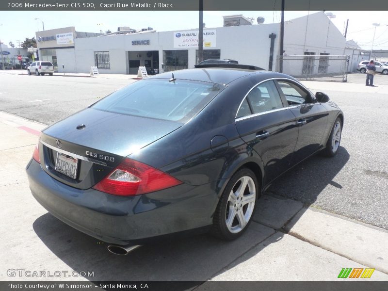 Capri Blue Metallic / Black 2006 Mercedes-Benz CLS 500