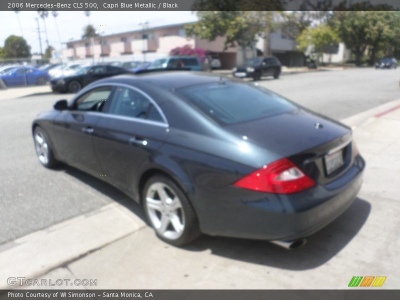 Capri Blue Metallic / Black 2006 Mercedes-Benz CLS 500