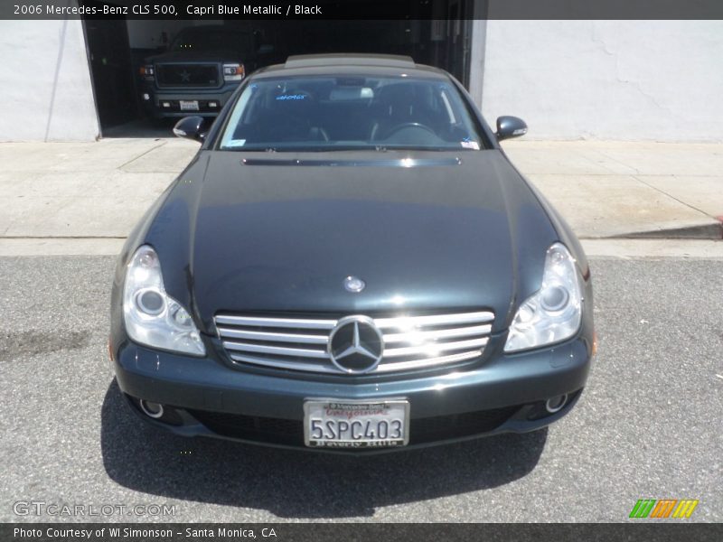 Capri Blue Metallic / Black 2006 Mercedes-Benz CLS 500